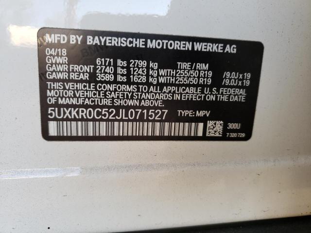 Photo 10 from auction – 2018 BMW X5 XDRIVE3 with VIN 5UXKR0C52JL071527