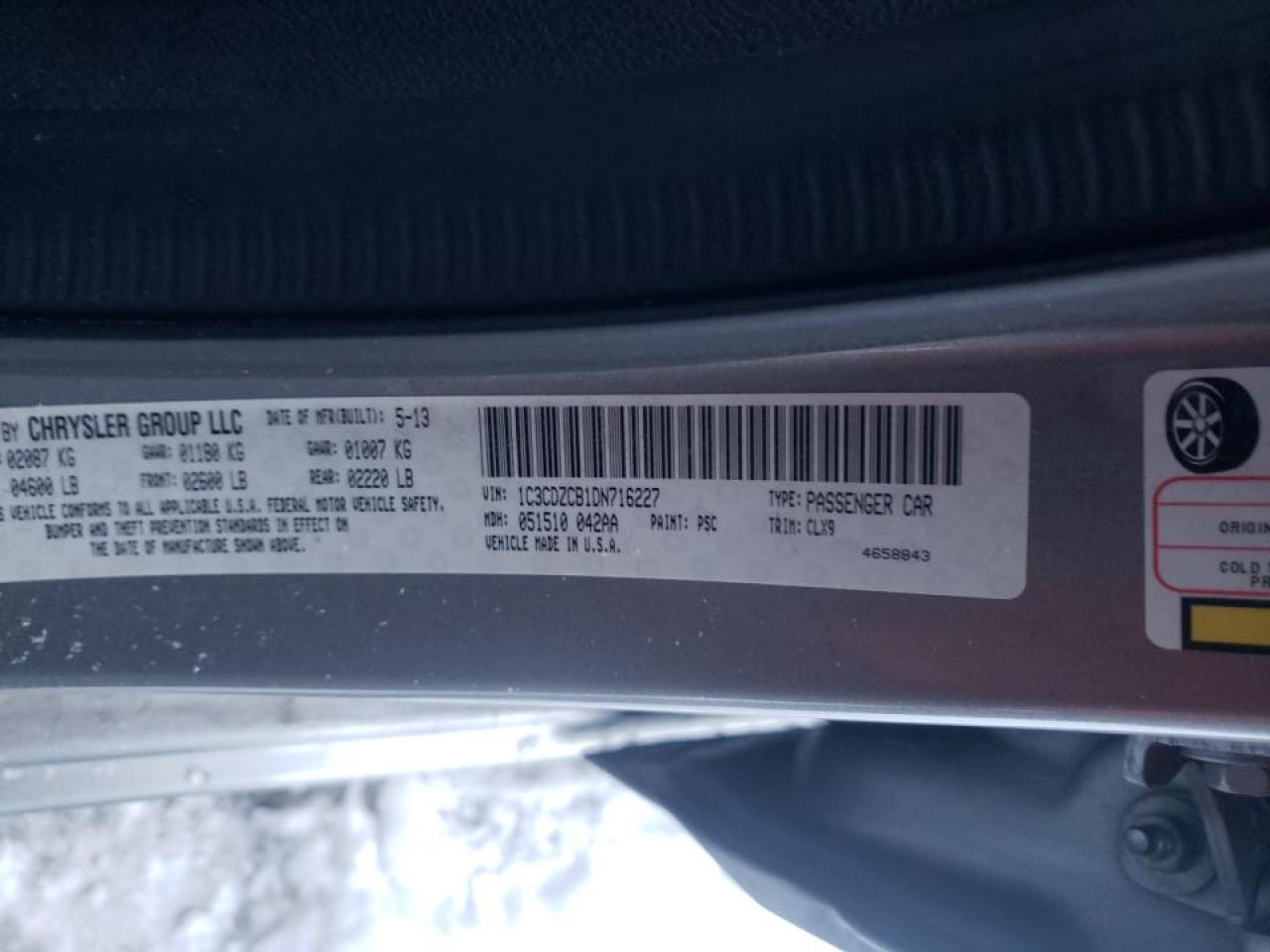 Photo 10 from auction – 2013 DODGE AVENGER SX with VIN 1C3CDZCB1DN716227