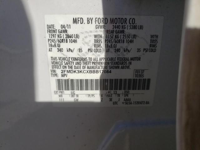 Photo 10 from auction – 2011 FORD EDGE LIMIT with VIN 2FMDK3KCXBBB17084