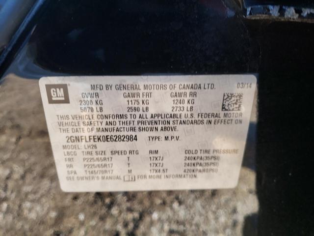 Photo 10 from auction – 2014 CHEVROLET EQUINOX LT with VIN 2GNFLFEK0E6282984