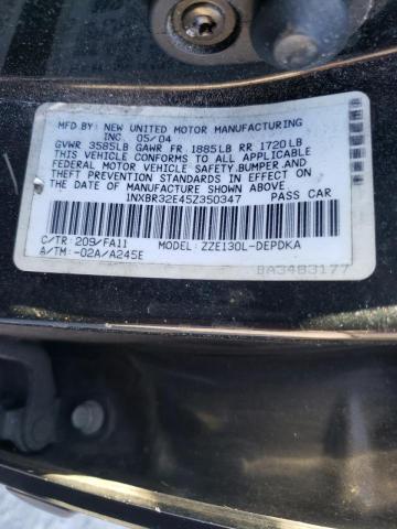 Photo 10 from auction – 2005 TOYOTA COROLLA CE with VIN 1NXBR32E45Z350347