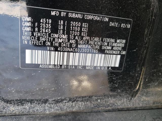 Photo 10 from auction – 2018 SUBARU LEGACY 2.5 with VIN 4S3BNAC60J3031765