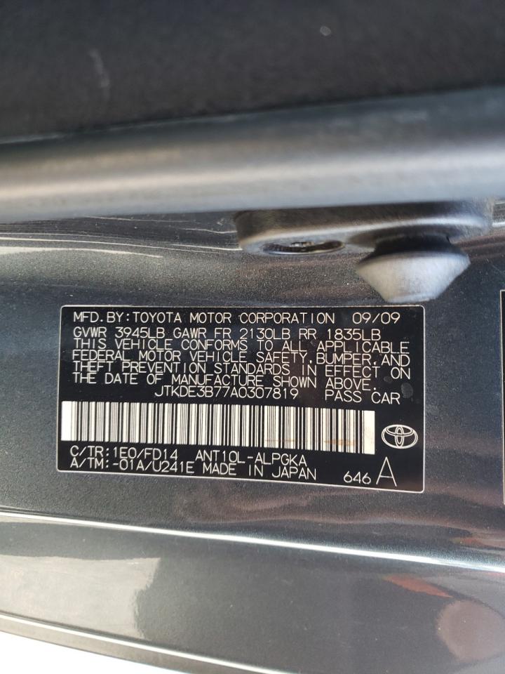 Photo 10 from auction – 2010 TOYOTA SCION TC with VIN JTKDE3B77A0307819