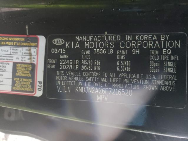 Photo 10 from auction – 2015 KIA SOUL with VIN KNDJN2A26F7216520