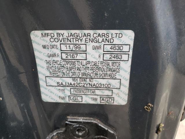 Photo 10 from auction – 2000 JAGUAR XK8 with VIN SAJJA42C2YNA03100