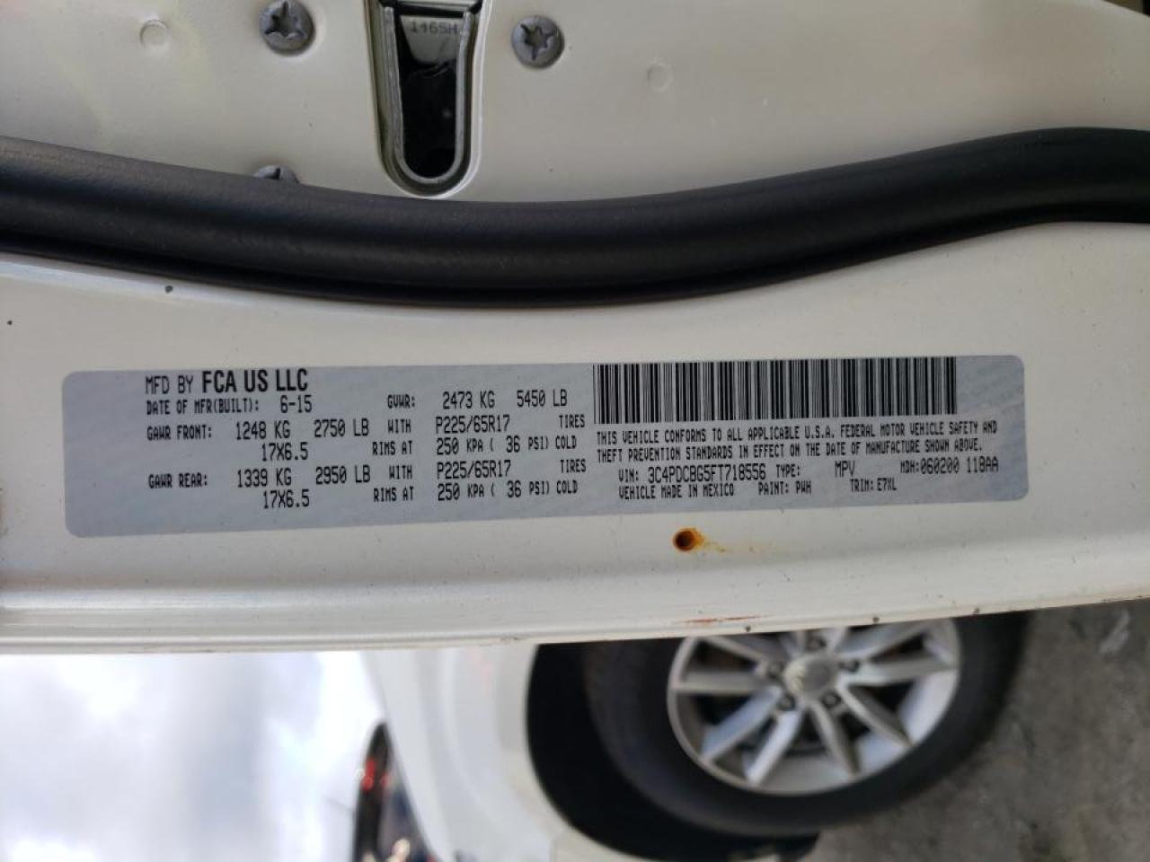 Photo 10 from auction – 2015 DODGE JOURNEY SX with VIN 3C4PDCBG5FT718556