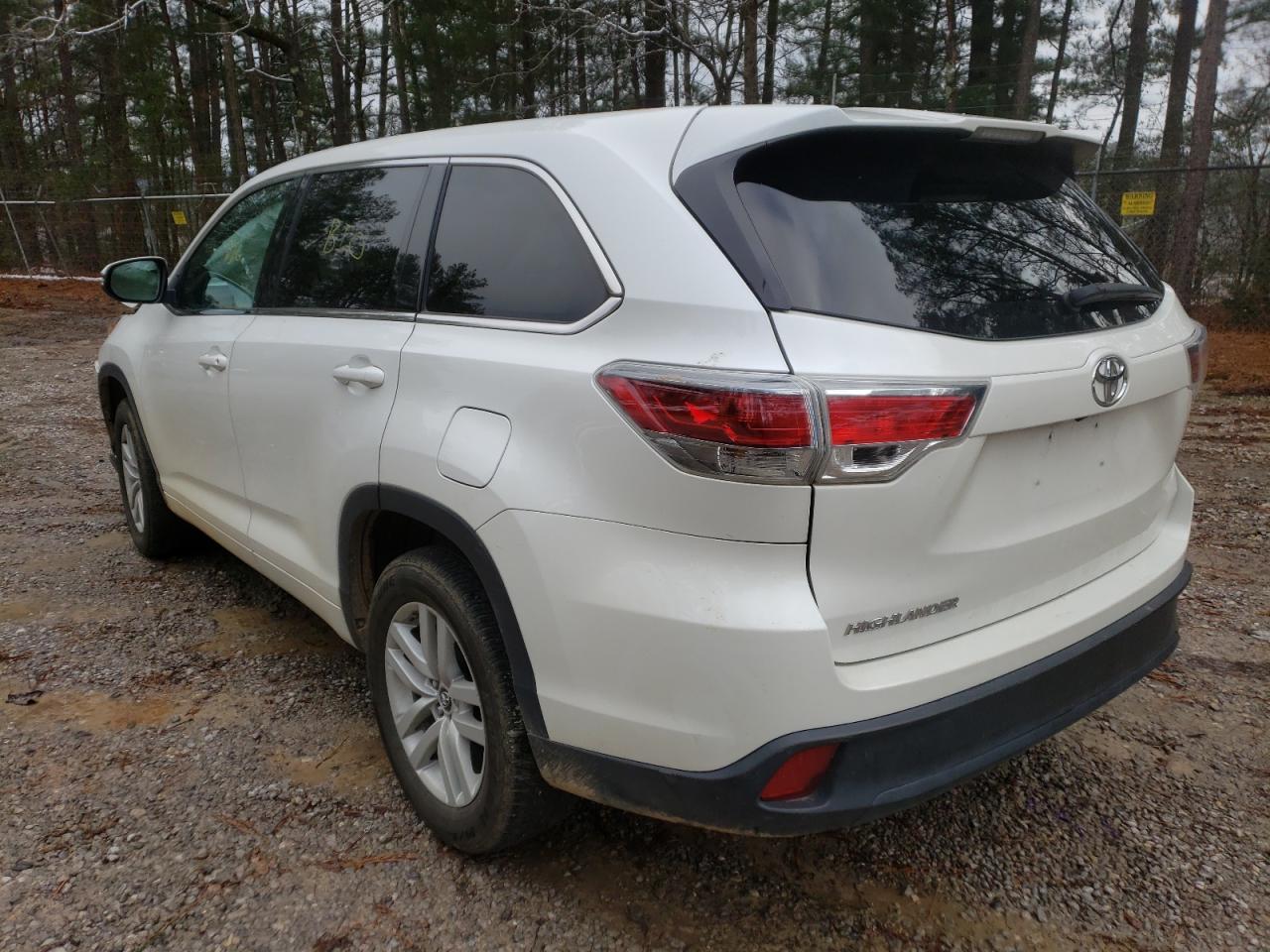 Photo 3 from auction – 2016 TOYOTA HIGHLANDER with VIN 5TDZARFH0GS020374