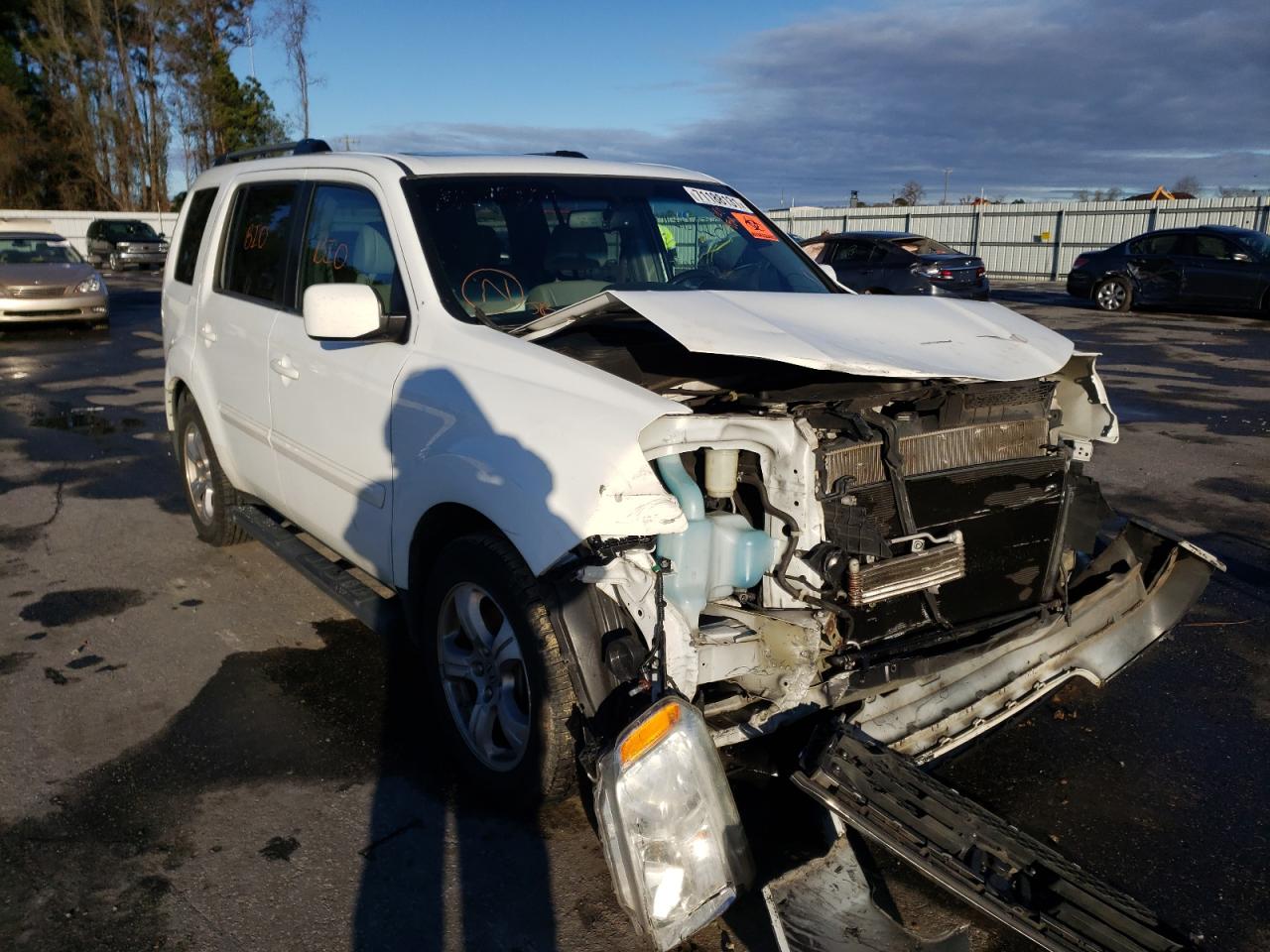 HONDA PILOT EXL 2012 with VIN 5FNYF4H55CB084038 - Photo from auction