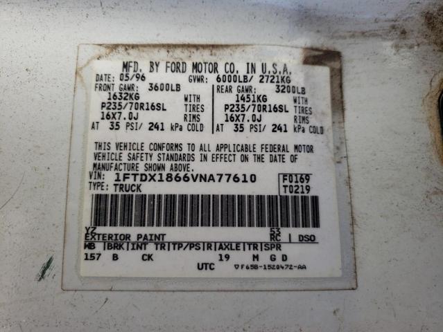 Photo 10 from auction – 1997 FORD F150 with VIN 1FTDX1866VNA77610