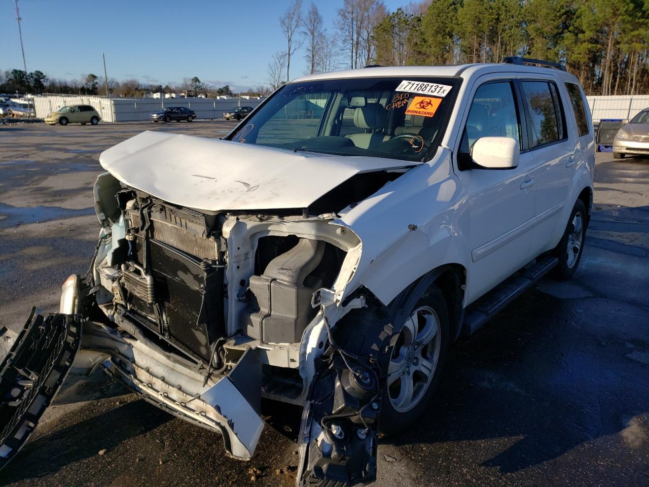 Photo 2 from auction – 2012 HONDA PILOT EXL with VIN 5FNYF4H55CB084038