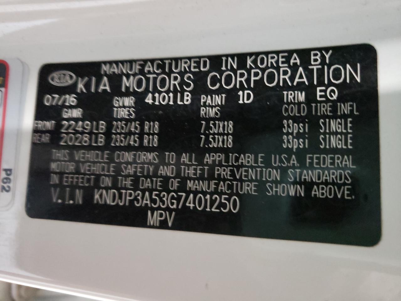 Photo 10 from auction – 2016 KIA SOUL + with VIN KNDJP3A53G7401250