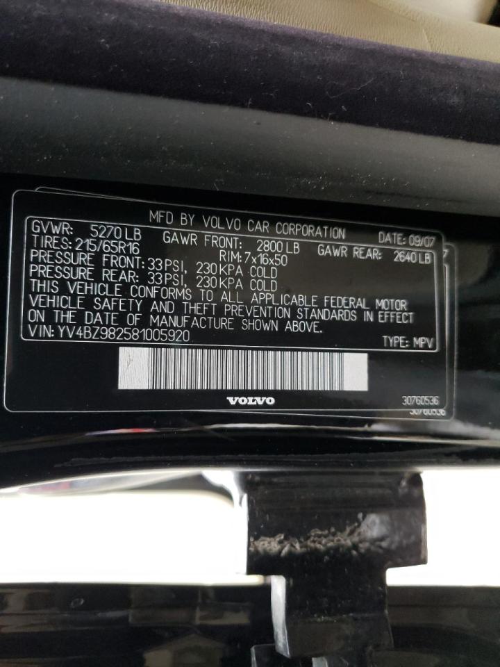 Photo 10 from auction – 2008 VOLVO XC70 with VIN YV4BZ982581005920