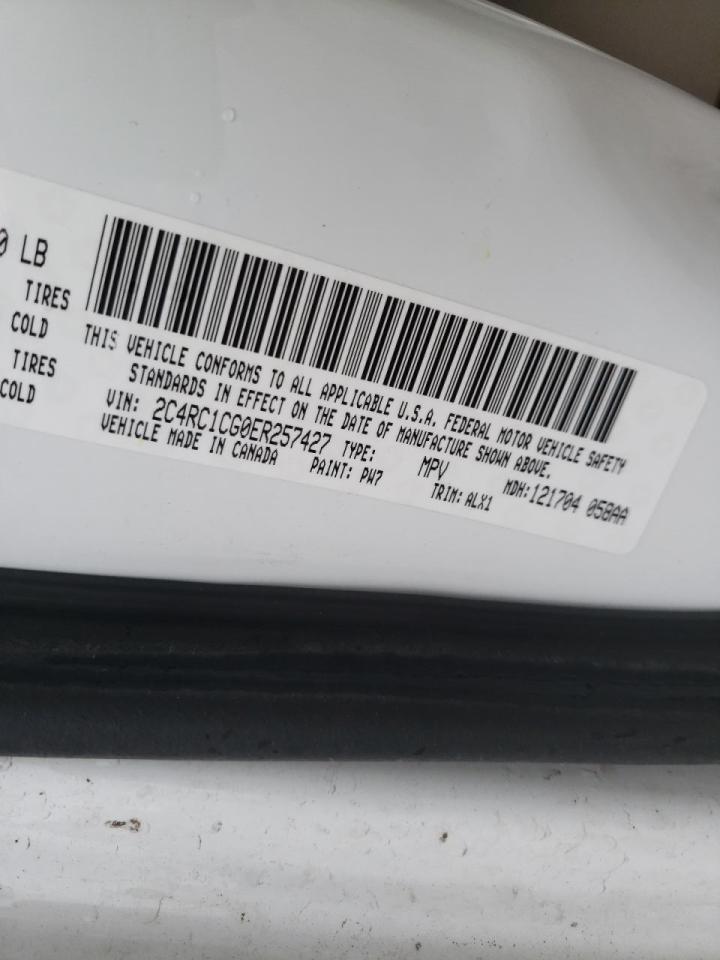 Photo 10 from auction – 2014 CHRYSLER TOWN & COU with VIN 2C4RC1CG0ER257427