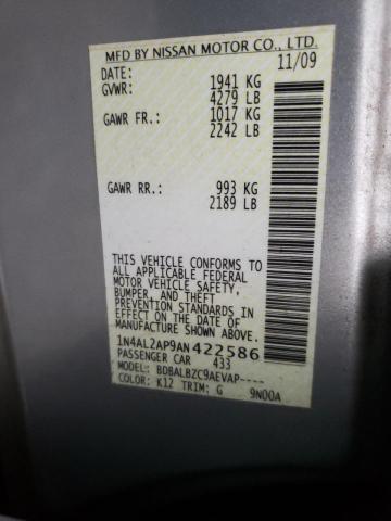 Photo 10 from auction – 2010 NISSAN ALTIMA BAS with VIN 1N4AL2AP9AN422586