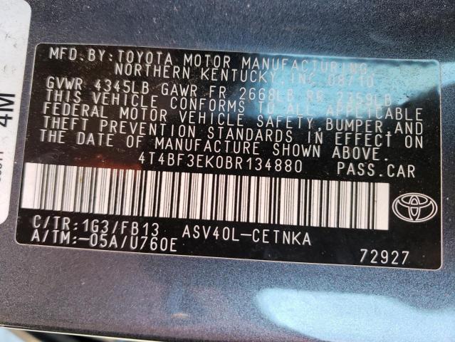 Photo 10 from auction – 2011 TOYOTA CAMRY BASE with VIN 4T4BF3EK0BR134880