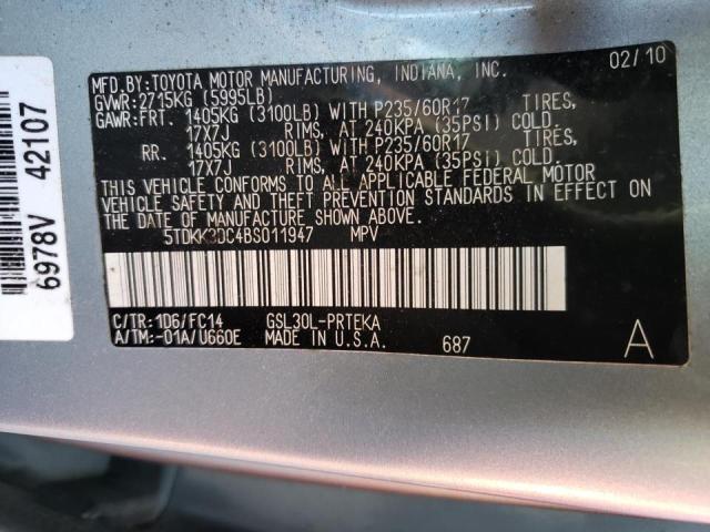 Photo 10 from auction – 2011 TOYOTA SIENNA LE with VIN 5TDKK3DC4BS011947