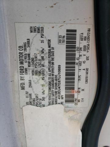 Photo 10 from auction – 2007 MERCURY MOUNTAINEE with VIN 4M2EU47E87UJ10889