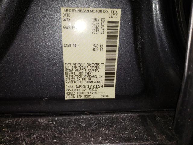 Photo 10 from auction – 2016 NISSAN ALTIMA 2.5 with VIN 1N4AL3AP6GN372194