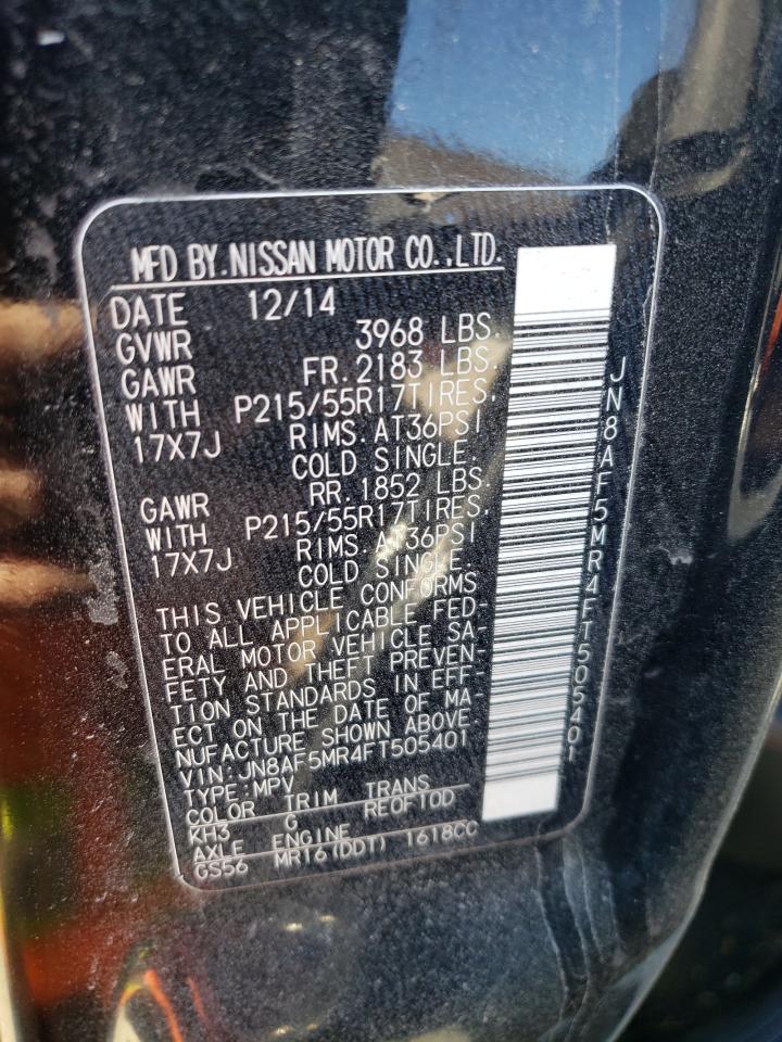 Photo 10 from auction – 2015 NISSAN JUKE S with VIN JN8AF5MR4FT505401