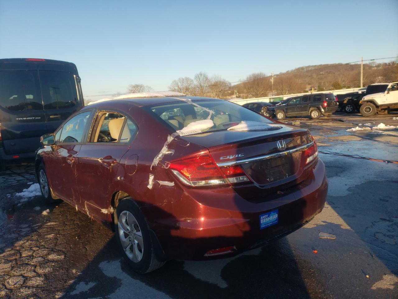 Photo 3 from auction – 2013 HONDA CIVIC LX with VIN 19XFB2F56DE004473