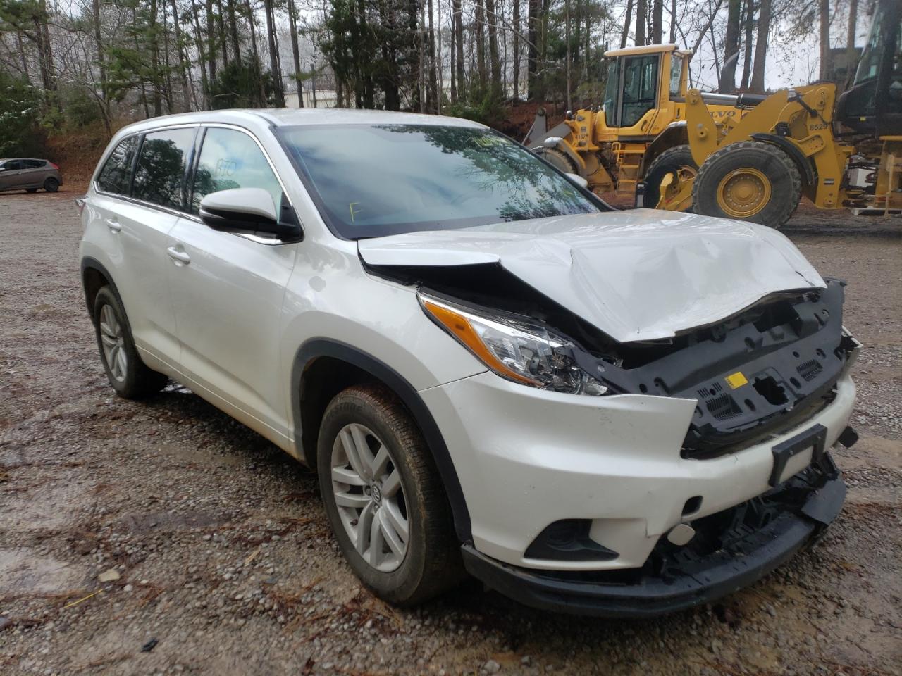 TOYOTA HIGHLANDER 2016 with VIN 5TDZARFH0GS020374 - Photo from auction