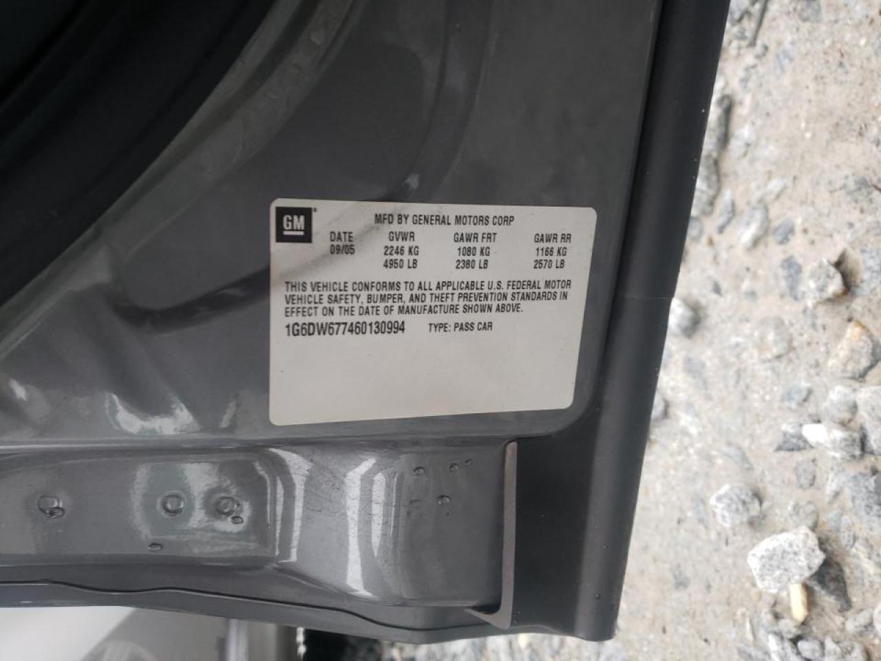 Photo 10 from auction – 2006 CADILLAC STS with VIN 1G6DW677460130994