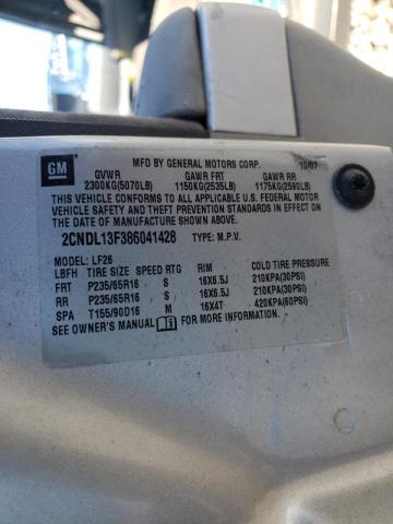 Photo 10 from auction – 2008 CHEVROLET EQUINOX LS with VIN 2CNDL13F386041428