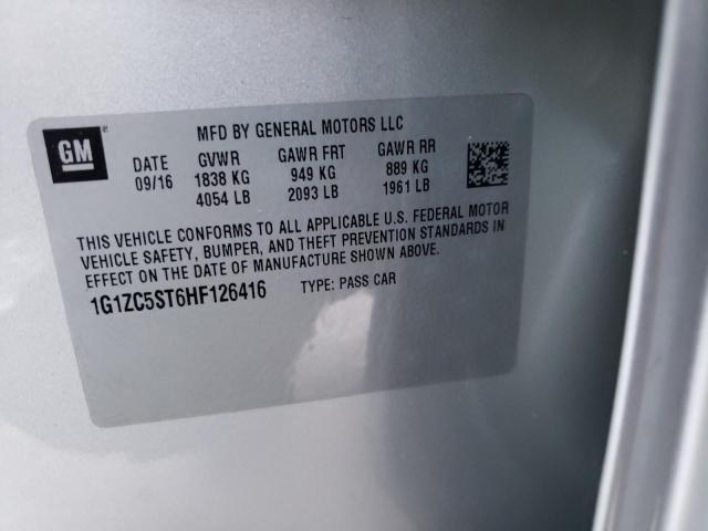 Photo 10 from auction – 2017 CHEVROLET MALIBU LS with VIN 1G1ZC5ST6HF126416