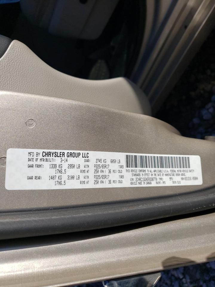 Photo 10 from auction – 2014 CHRYSLER TOWN & COU with VIN 2C4RC1GGXER338770