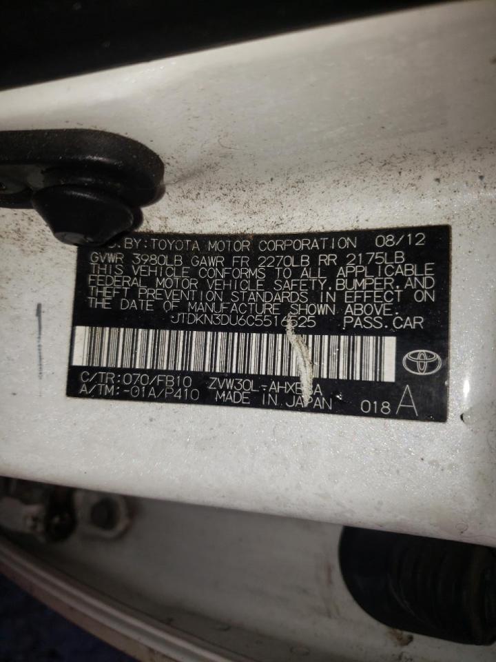 Photo 10 from auction – 2012 TOYOTA PRIUS with VIN JTDKN3DU6C5516525