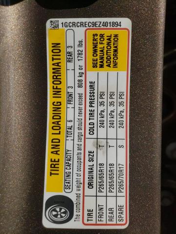 Photo 10 from auction – 2014 CHEVROLET SILVERADO with VIN 1GCRCREC9EZ401894