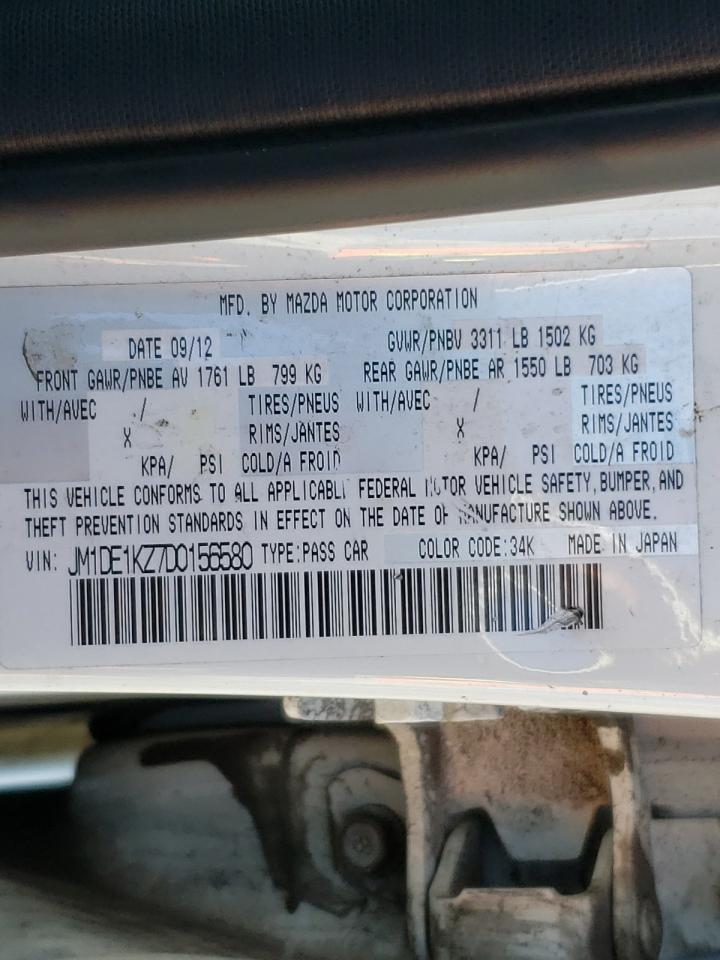Photo 10 from auction – 2013 MAZDA MAZDA2 with VIN JM1DE1KZ7D0156580