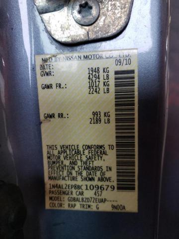 Photo 10 from auction – 2011 NISSAN ALTIMA S with VIN 1N4AL2EP8BC109679
