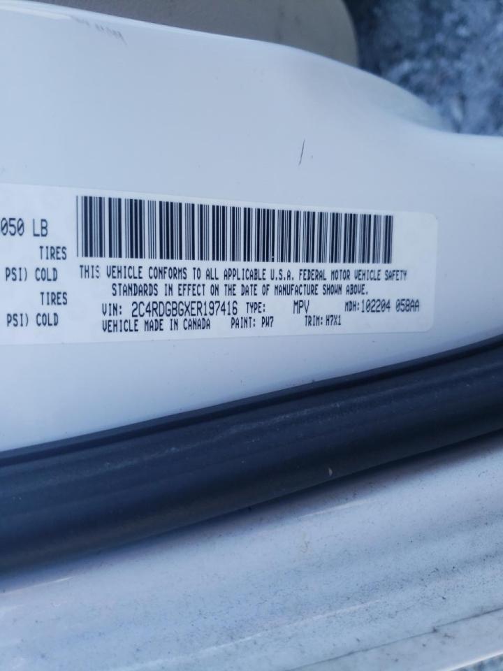 Photo 10 from auction – 2014 DODGE CARAVAN with VIN 2C4RDGBGXER197416