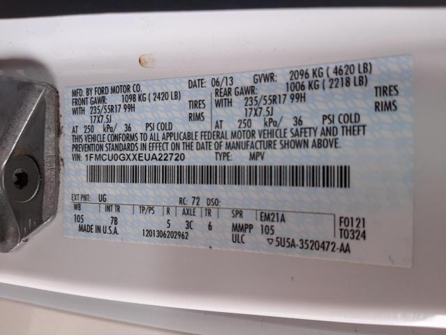 Photo 10 from auction – 2014 FORD ESCAPE SE with VIN 1FMCU0GXXEUA22720