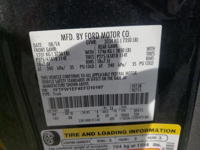 Photo 10 from auction – 2014 FORD F150 SUPER with VIN 1FTFW1EF4EFD10197