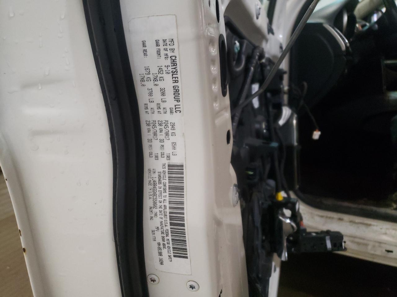 Photo 10 from auction – 2011 JEEP GRAND CHER with VIN 1J4RR4GGXBC550602