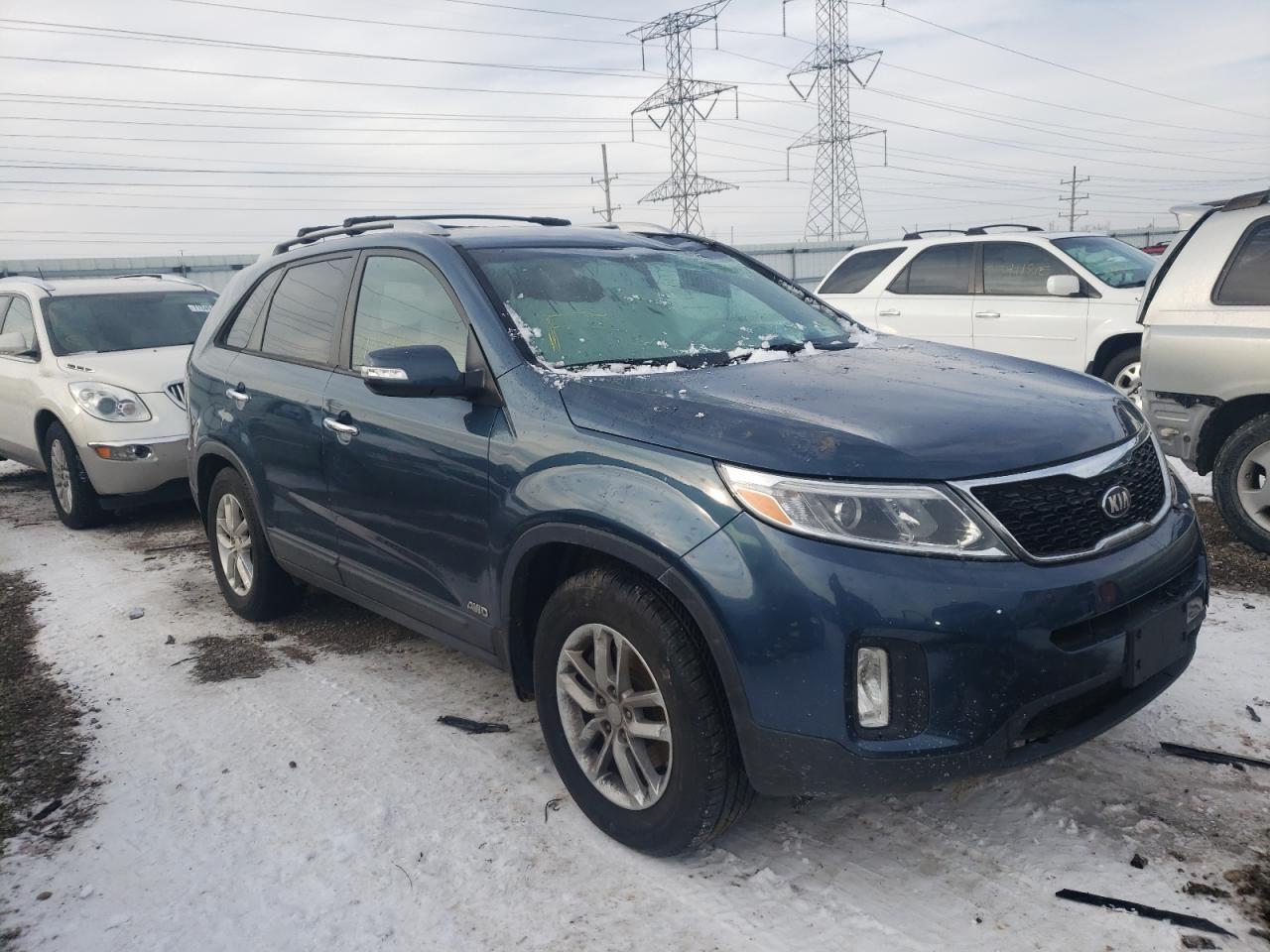 KIA SORENTO LX 2014 with VIN 5XYKTCA63EG471050 - Photo from auction