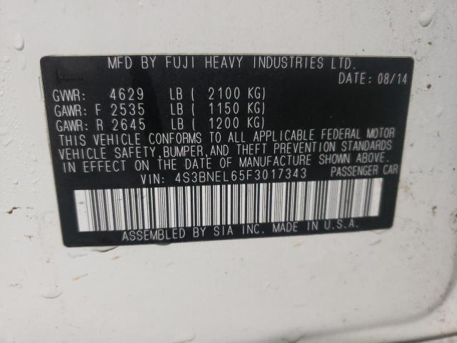 Photo 10 from auction – 2015 SUBARU LEGACY 3.6 with VIN 4S3BNEL65F3017343