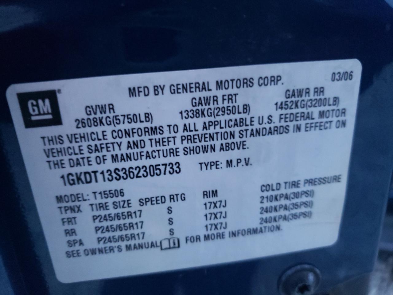 Photo 10 from auction – 2006 GMC ENVOY with VIN 1GKDT13S362305733