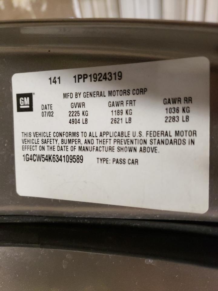 Photo 10 from auction – 2003 BUICK PARK AVENU with VIN 1G4CW54K634109589