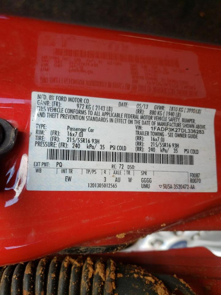 Zdjęcie 10 z aukcji – 2013 FORD FOCUS SE z VIN 1FADP3K27DL336283