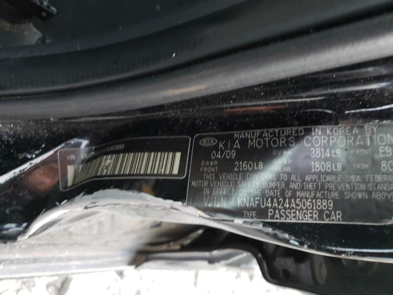 Photo 10 from auction – 2011 KIA FORTE with VIN KNAFU4A24A5061889