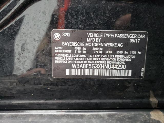Photo 10 from auction – 2017 BMW 320 XI with VIN WBA8E5G3XHNU44290