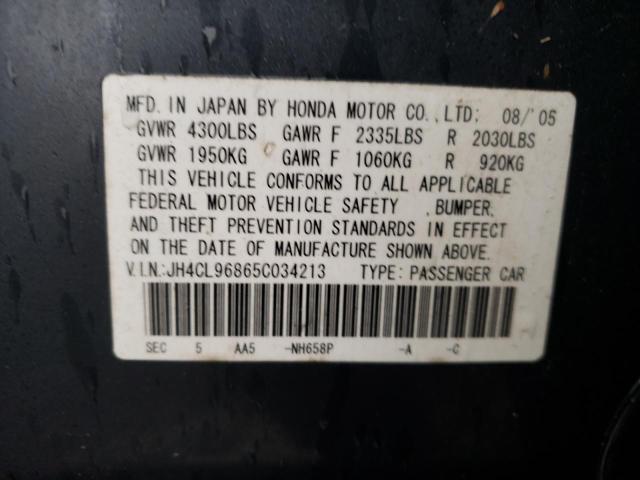 Photo 10 from auction – 2005 ACURA TSX with VIN JH4CL96865C034213