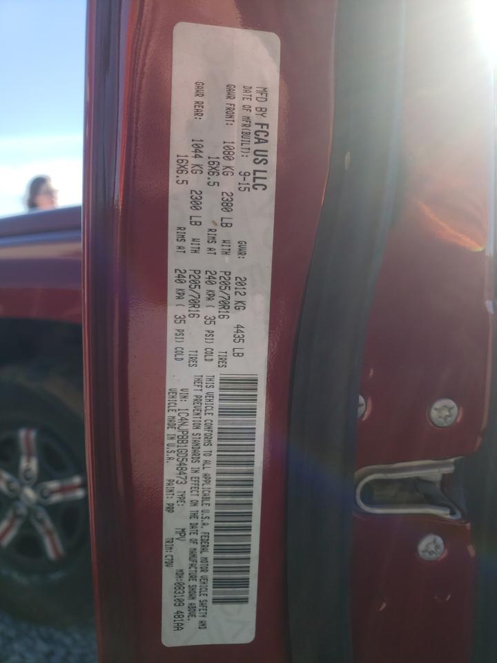 Photo 10 from auction – 2016 JEEP PATRIOT SP with VIN 1C4NJPBB1GD548473