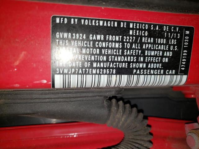 Photo 10 from auction – 2014 VOLKSWAGEN BEETLE with VIN 3VWJP7AT7EM629578