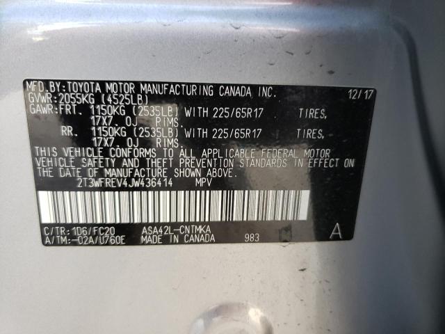 Photo 10 from auction – 2018 TOYOTA RAV4 ADVEN with VIN 2T3WFREV4JW436414