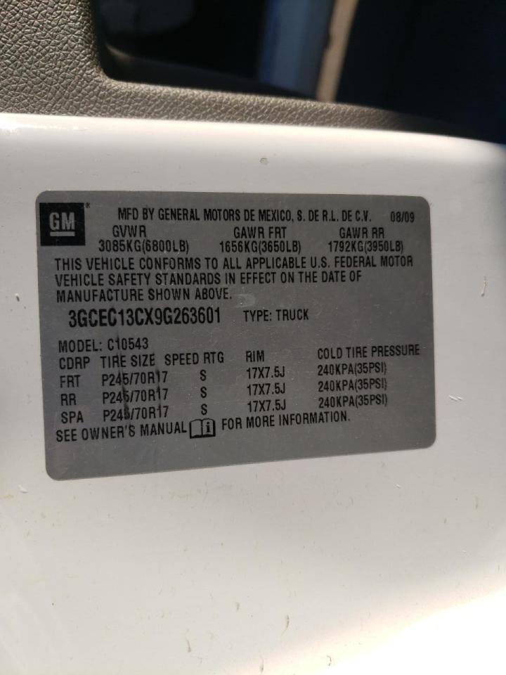Photo 10 from auction – 2009 CHEVROLET SILVERADO with VIN 3GCEC13CX9G263601