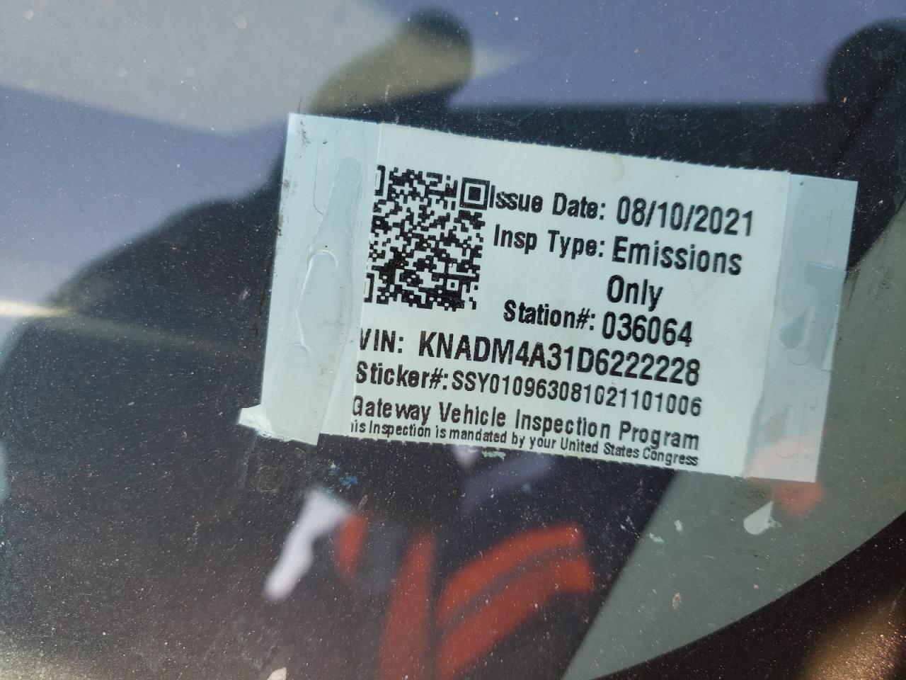 Photo 10 from auction – 2013 KIA RIO LX with VIN KNADM4A31D6222228